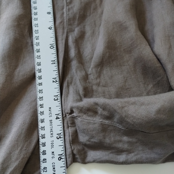 Eileen Fisher Women’s Size 3X Pants Brown Linen Cropped Travel Lagenlook Delave - Picture 7 of 10